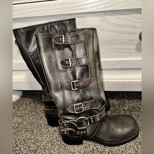 Steve Madden Brown Leather Rockyy boots